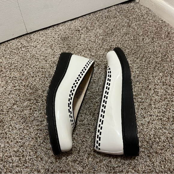 Dr. Martens Black and White Flats with Elegant Trim - Picture 4 of 9